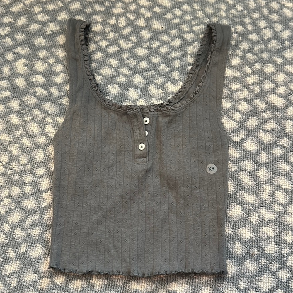 Grey Cropped Tank Top